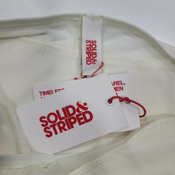 Solid & Striped Brigitte Mesh Bikini Bottom Cream - Picture 4 of 9